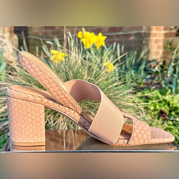 Corso Como!😎”Hally 2” Snakeskin design/Sandals/Heels/Leather/Size-8.5 - Picture 6 of 14